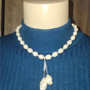 Elegant White Freshwater Pearl Necklace